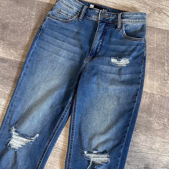 KUT from the Kloth Naomi Fab Ab Ankle Straight Jean Womens 2 (27X27) Hi Rise - Picture 2 of 8